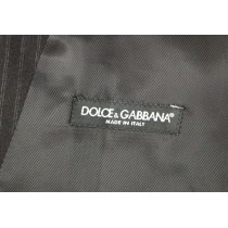 Dolce & Gabbana Elegantes schwarz gestreiftes Wollkleid Vest