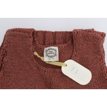 PINK MEMORIES Schicker roter ärmelloser Strickwesten-Pullover