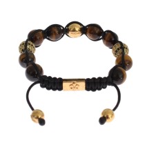Nialaya Schickes Multicolor CZ & Tigerauge-Armband