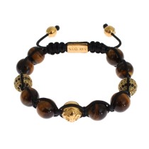 Nialaya Schickes Multicolor CZ & Tigerauge-Armband