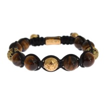 Nialaya Schickes Multicolor CZ & Tigerauge-Armband