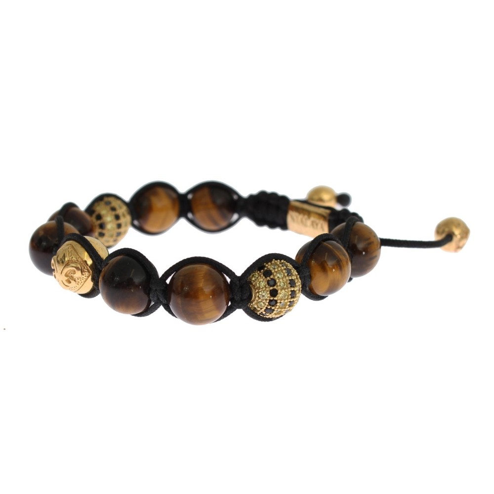 Nialaya Schickes Multicolor CZ & Tigerauge-Armband