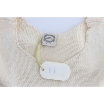 PINK MEMORIES Beige ärmellose Strickweste Pullover