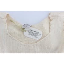 PINK MEMORIES Beige ärmellose Strickweste Pullover