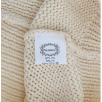 PINK MEMORIES Beige ärmellose Strickweste Pullover