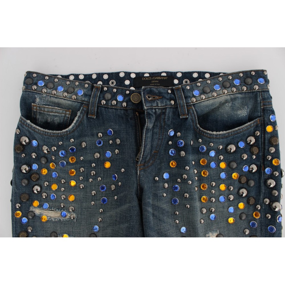Dolce & Gabbana Verzauberte Sizilien Jeans mit Kristallverzierung