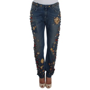 Dolce & Gabbana Verzauberte Sicily verschönerte Boyfriend Jeans