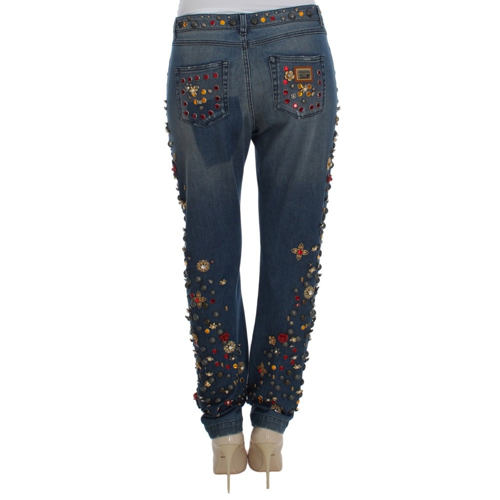 Dolce & Gabbana Verzauberte Sicily verschönerte Boyfriend Jeans
