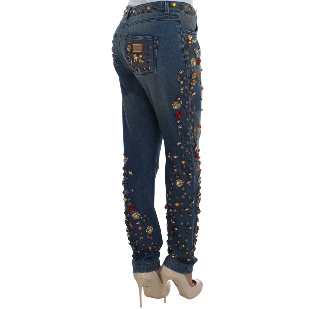 Dolce & Gabbana Verzauberte Sicily verschönerte Boyfriend Jeans