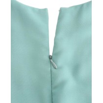 Costume National Elegantes grünes Midikleid mit V-Ausschnitt