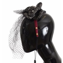 Dolce & Gabbana Rosa Seidenstirnband mit Kristallbesatz
