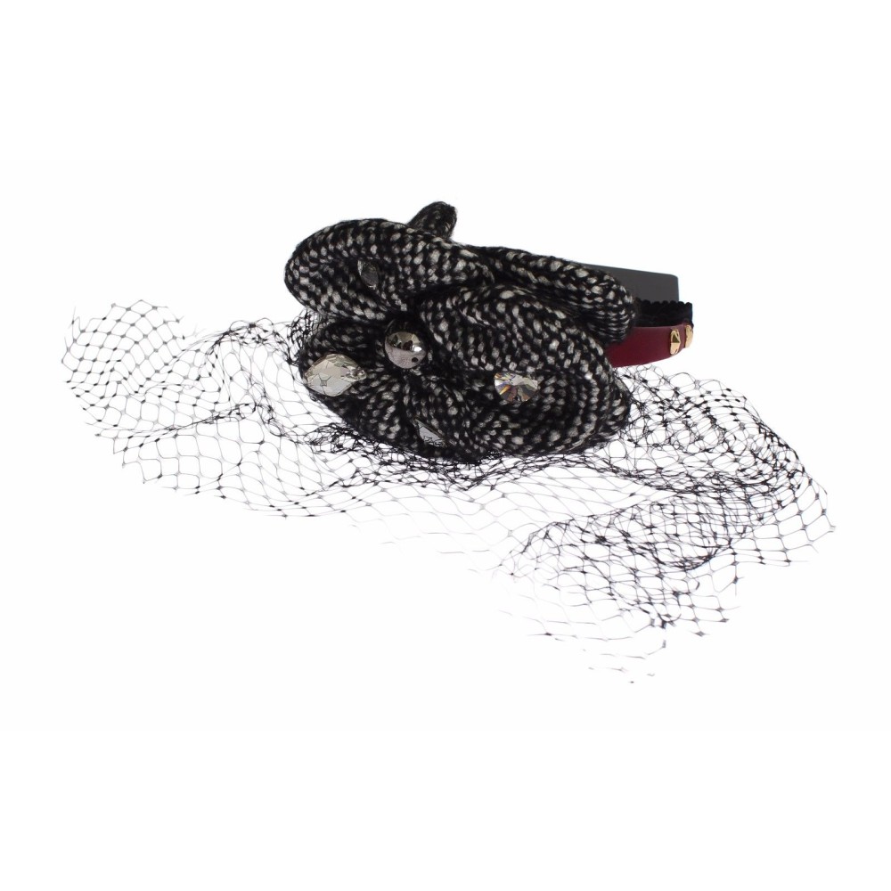 Dolce & Gabbana Rosa Seidenstirnband mit Kristallbesatz