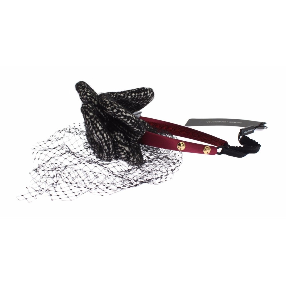 Dolce & Gabbana Rosa Seidenstirnband mit Kristallbesatz