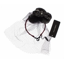 Dolce & Gabbana Rosa Seidenstirnband mit Kristallbesatz
