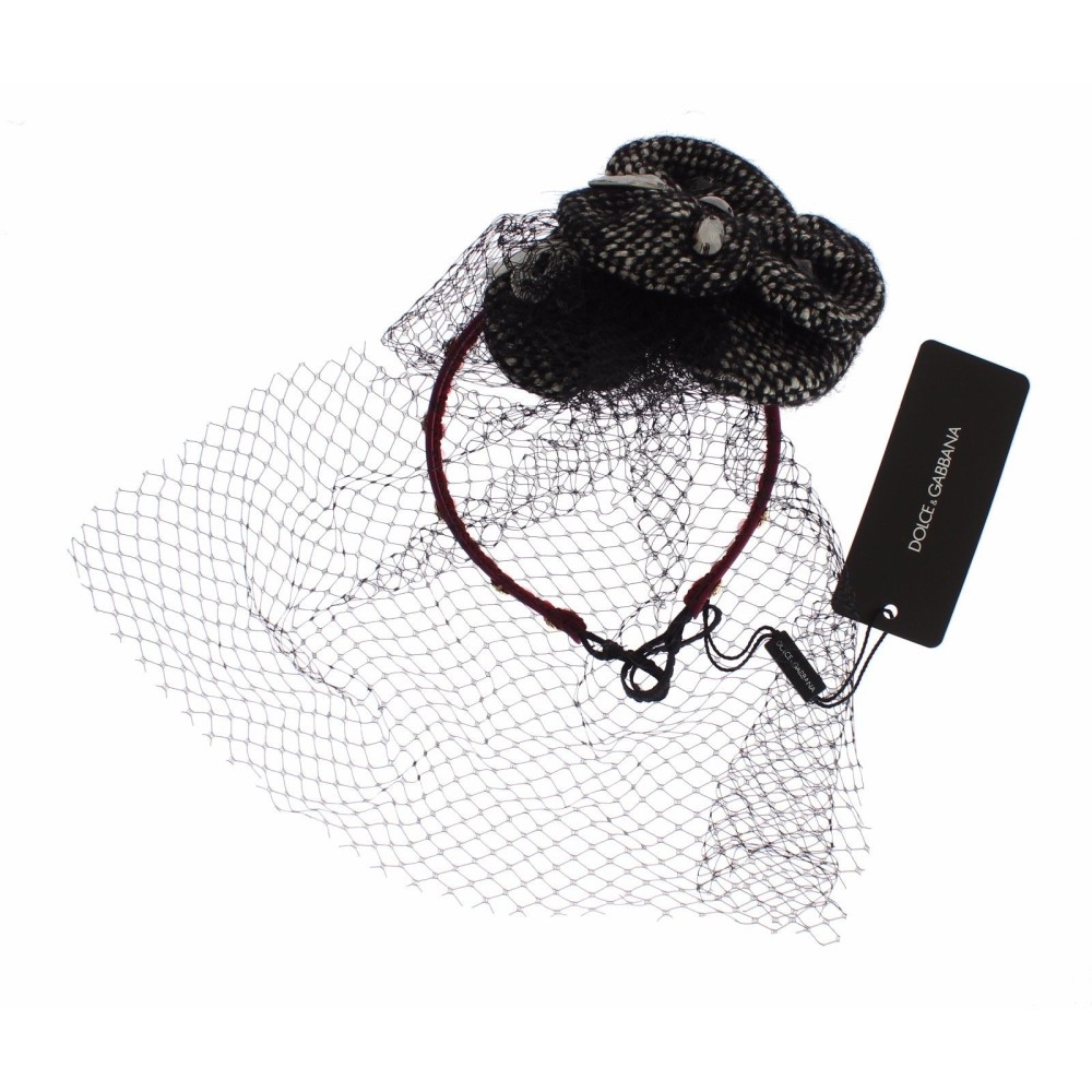 Dolce & Gabbana Rosa Seidenstirnband mit Kristallbesatz