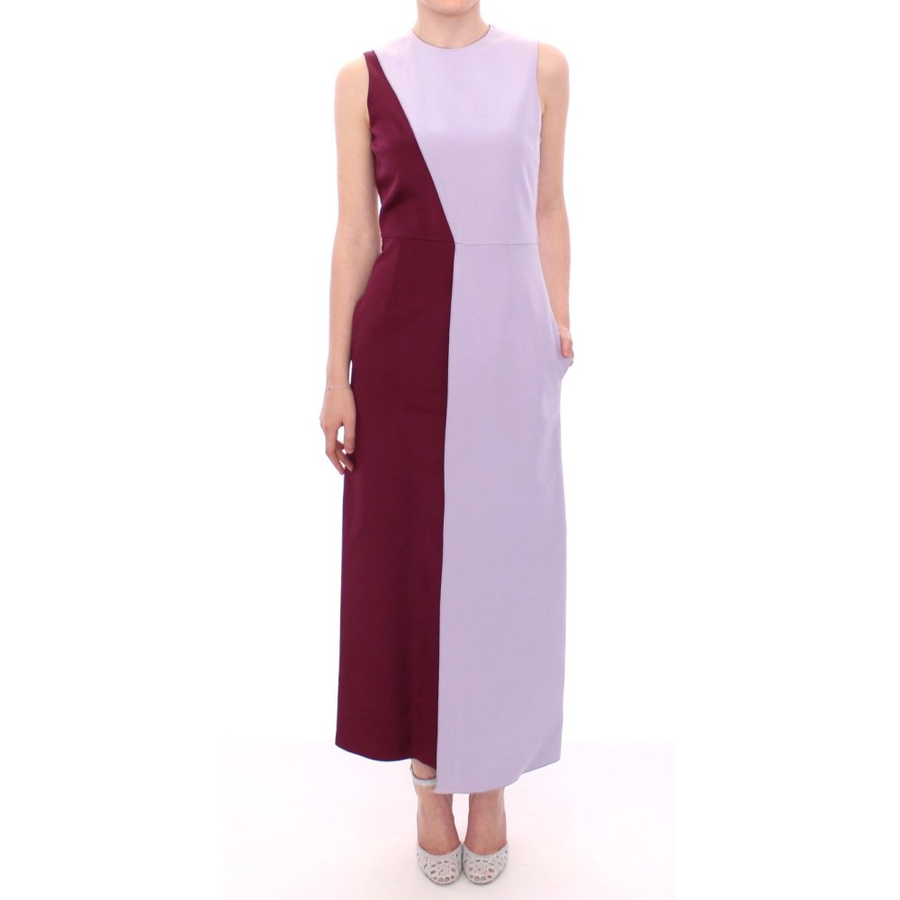 Barbara Casasola Elegantes langes Seidenkleid in Lavendel