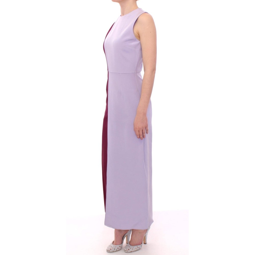 Barbara Casasola Elegantes langes Seidenkleid in Lavendel
