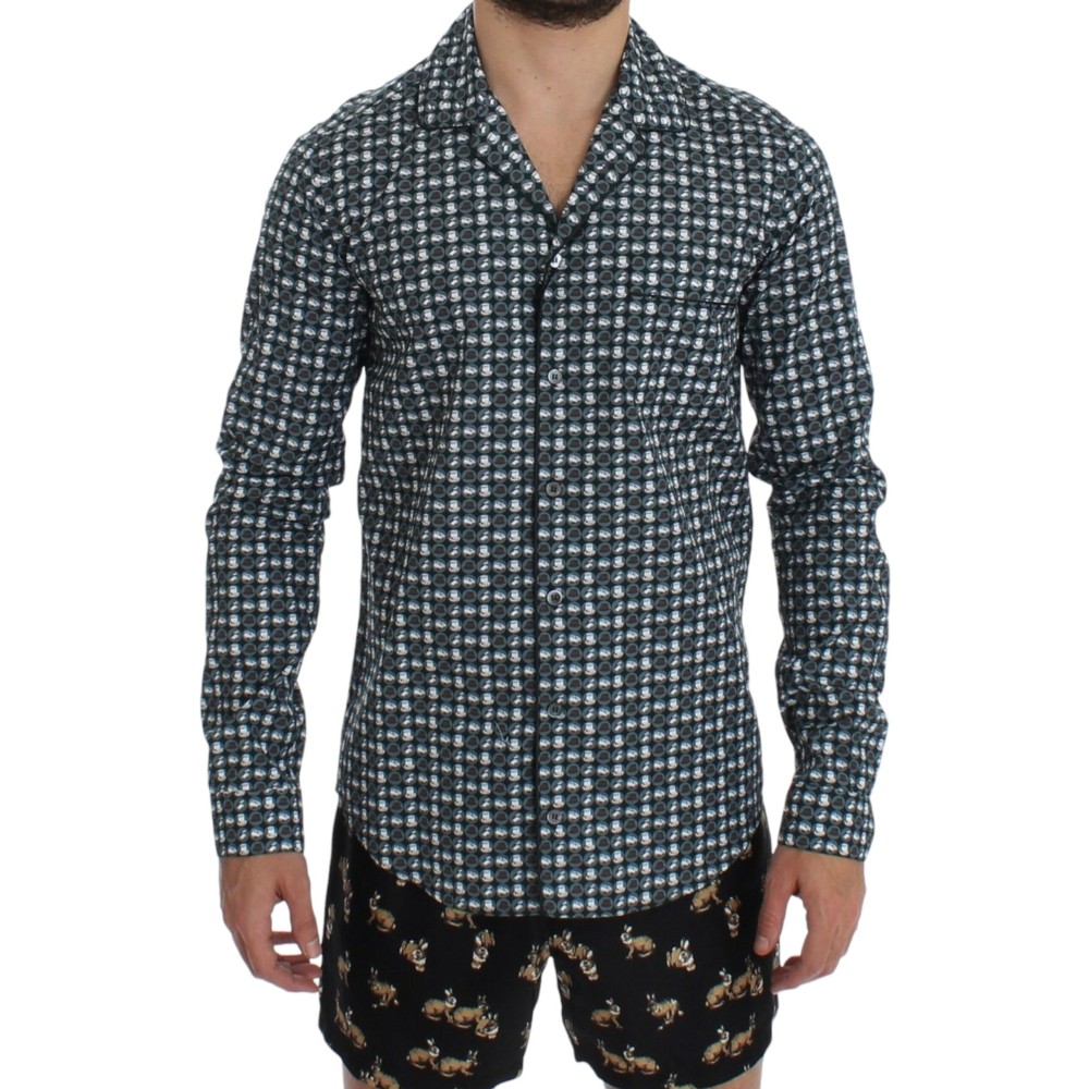Dolce & Gabbana Elegantes grünes Schlafanzug-Nachthemd