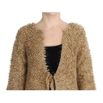 PINK MEMORIES Elegante rosa Baumwollspitzen-Strickjacke
