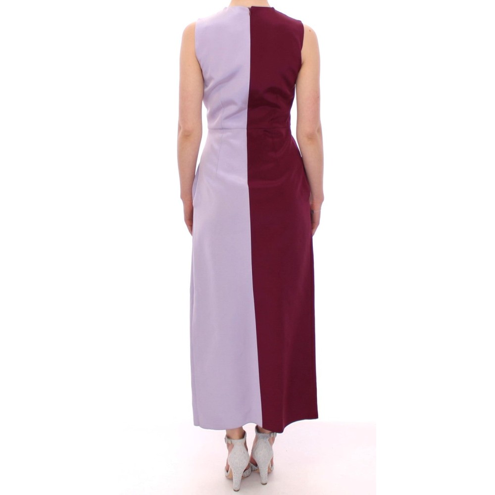 Barbara Casasola Elegantes langes Seidenkleid in Lavendel