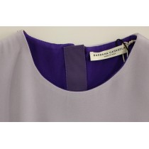 Barbara Casasola Elegantes langes Seidenkleid in Lavendel