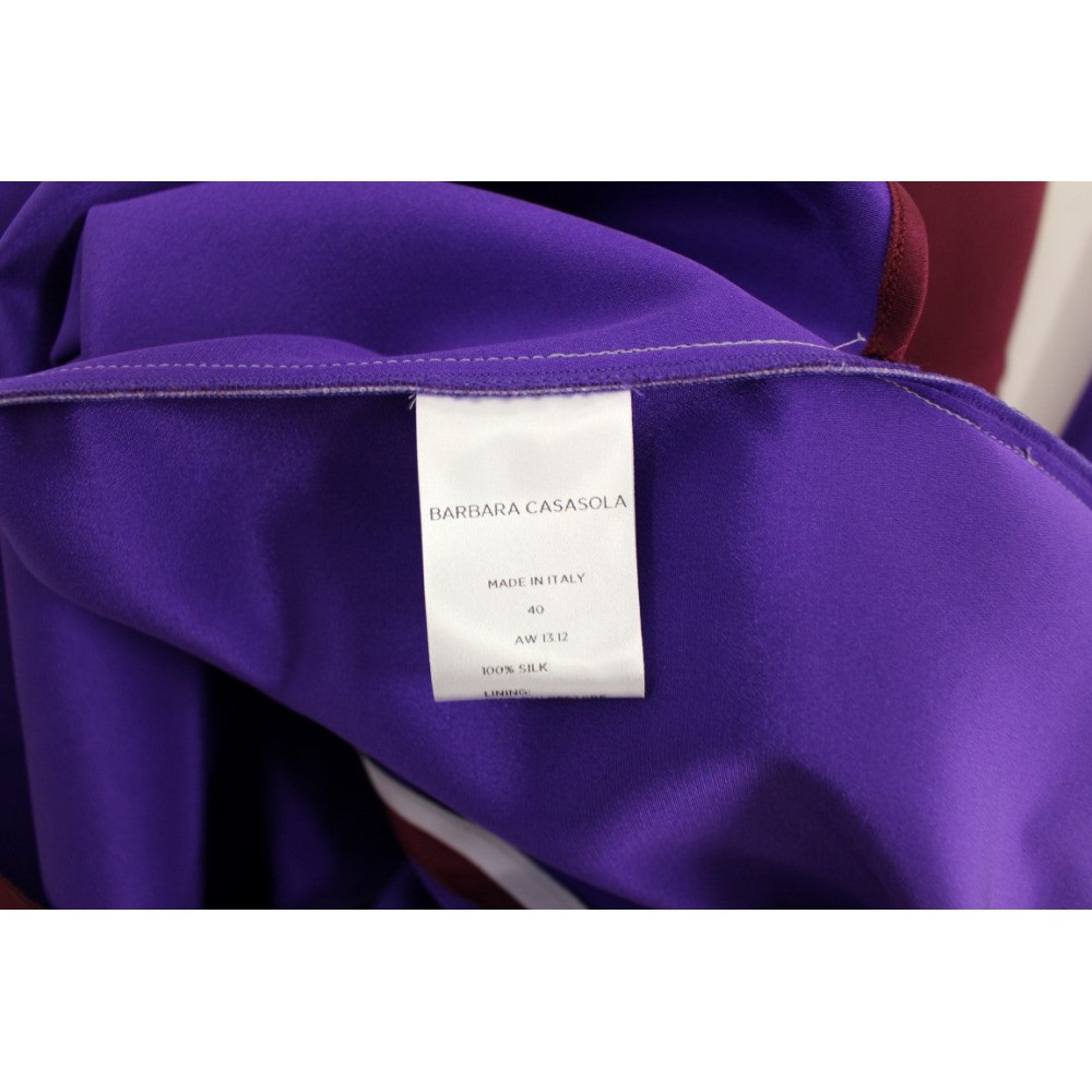 Barbara Casasola Elegantes langes Seidenkleid in Lavendel