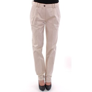 Dolce & Gabbana Elegante Beige Regular Fit Baumwollhose