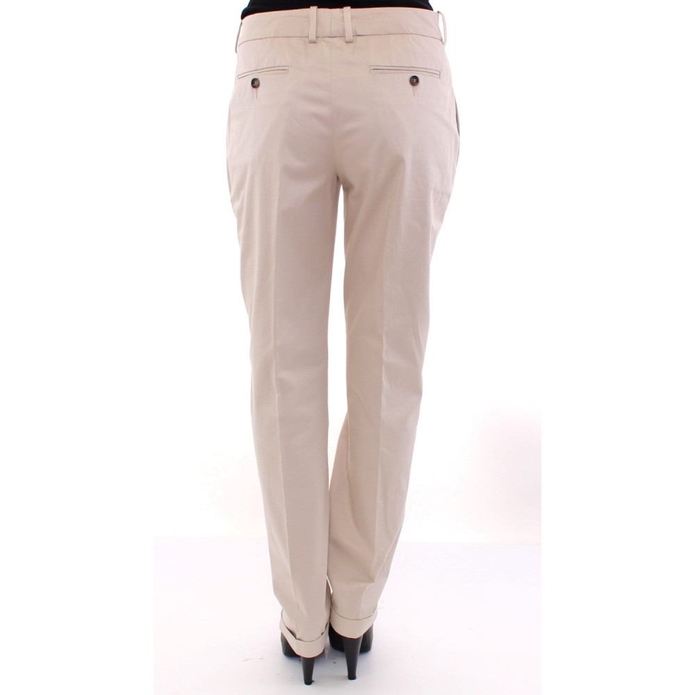 Dolce & Gabbana Elegante Beige Regular Fit Baumwollhose