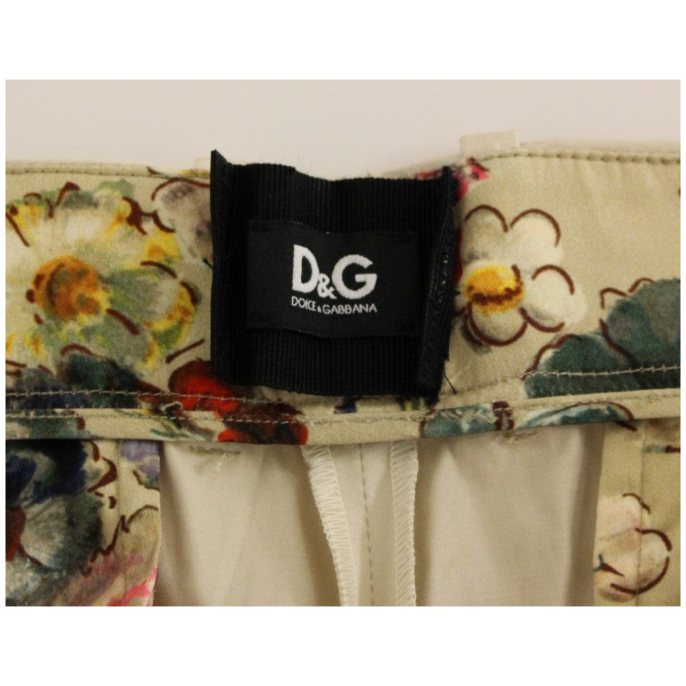 Dolce & Gabbana Elegante Beige Regular Fit Baumwollhose