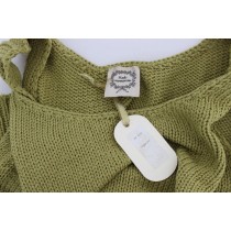 PINK MEMORIES Eleganter grüner ärmelloser Strickwesten-Pullover