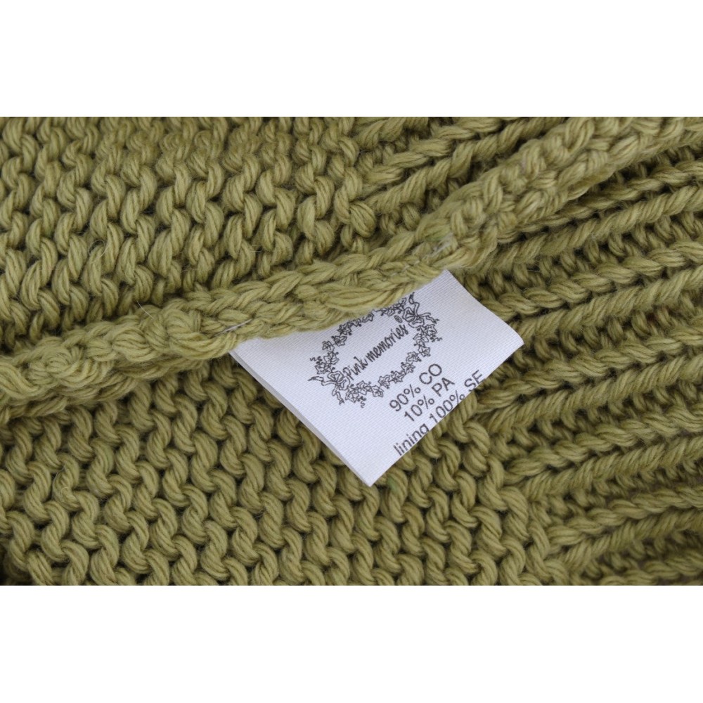 PINK MEMORIES Eleganter grüner ärmelloser Strickwesten-Pullover