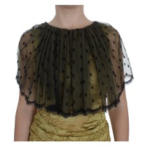 Dolce & Gabbana Gelbes Etuikleid aus geblümter Spitze