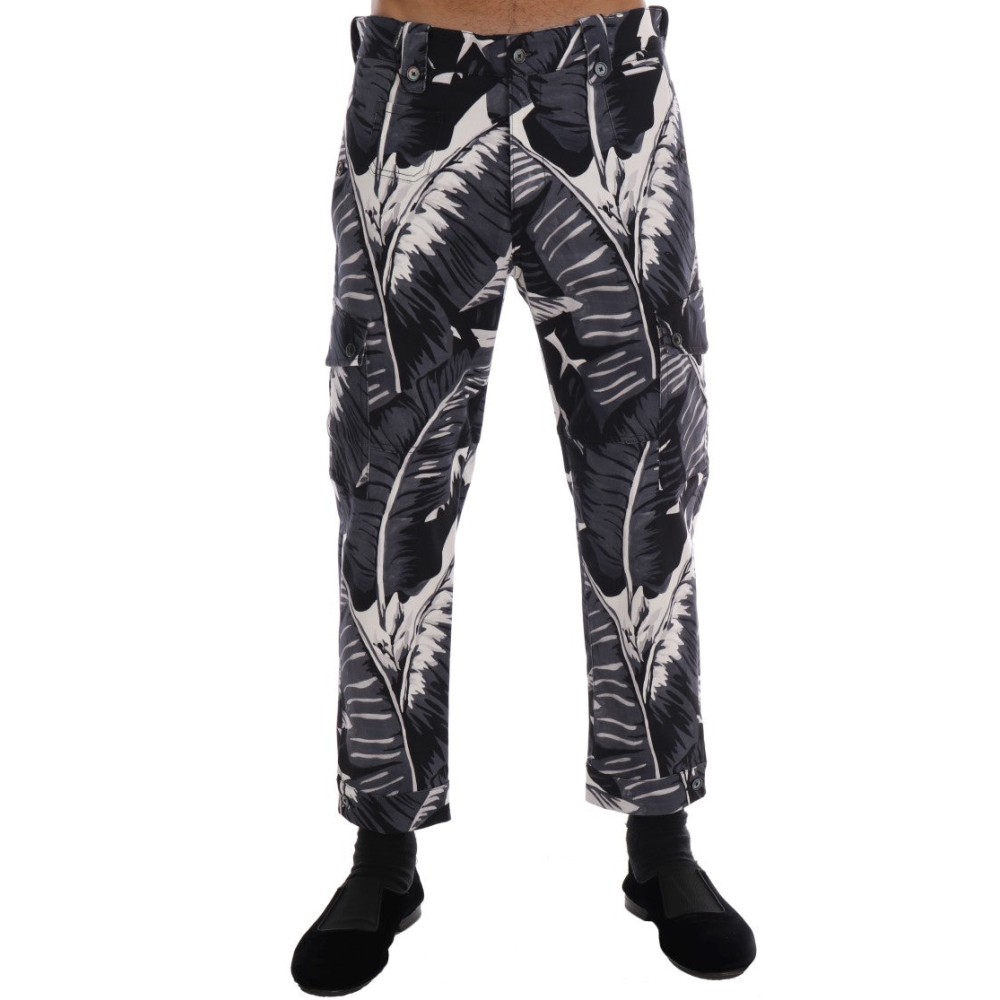 Dolce & Gabbana Elegante Capri-Hose mit Bananenblatt-Print