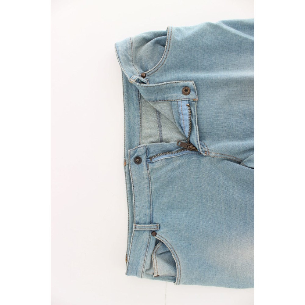 Ermanno Scervino Elegante hellblaue Capri-Jeans