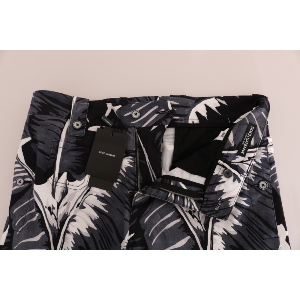 Dolce & Gabbana Elegante Capri-Hose mit Bananenblatt-Print
