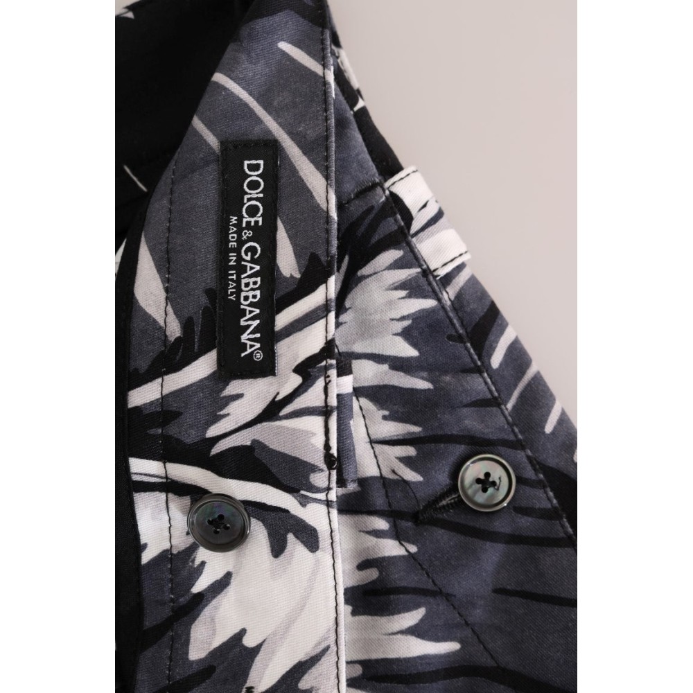 Dolce & Gabbana Elegante Capri-Hose mit Bananenblatt-Print