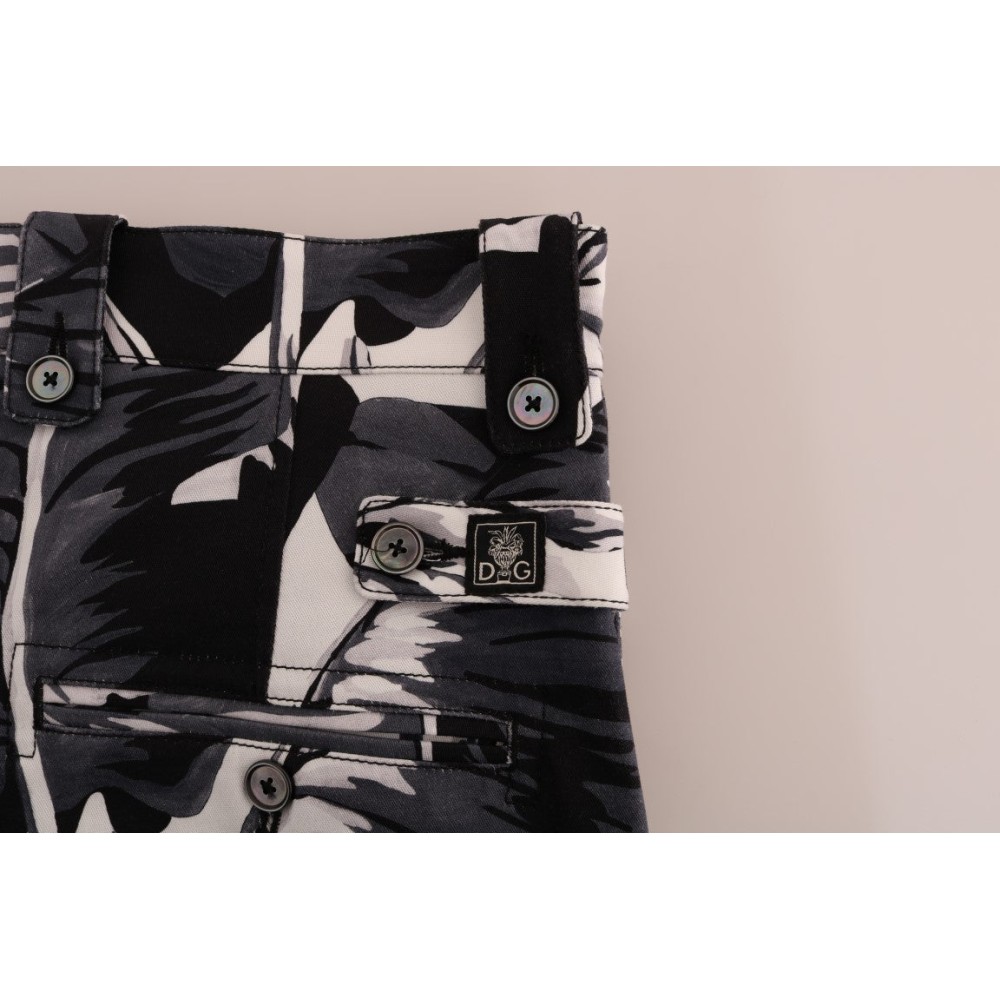 Dolce & Gabbana Elegante Capri-Hose mit Bananenblatt-Print