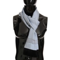 Dolce & Gabbana Eleganter blauer Seidenschal mit Tupfen für Männer
