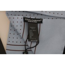 Dolce & Gabbana Eleganter blauer Seidenschal mit Tupfen für Männer