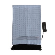 Dolce & Gabbana Eleganter blauer Seidenschal mit Tupfen für Männer