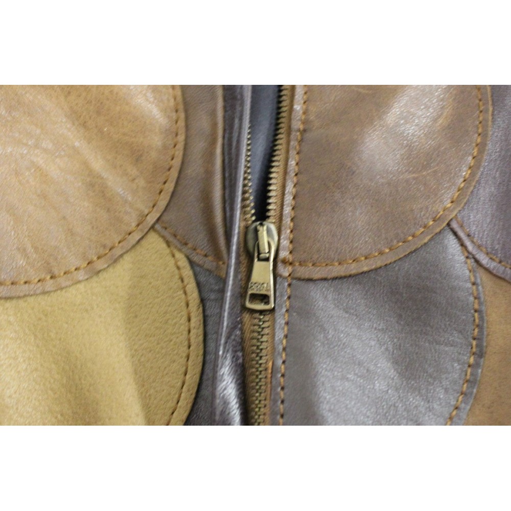 Dolce & Gabbana Eleganter Leder-Patchwork-Rock
