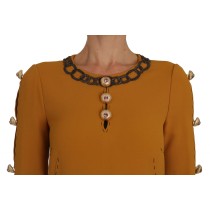 Dolce & Gabbana Eleganter Leder-Patchwork-Rock
