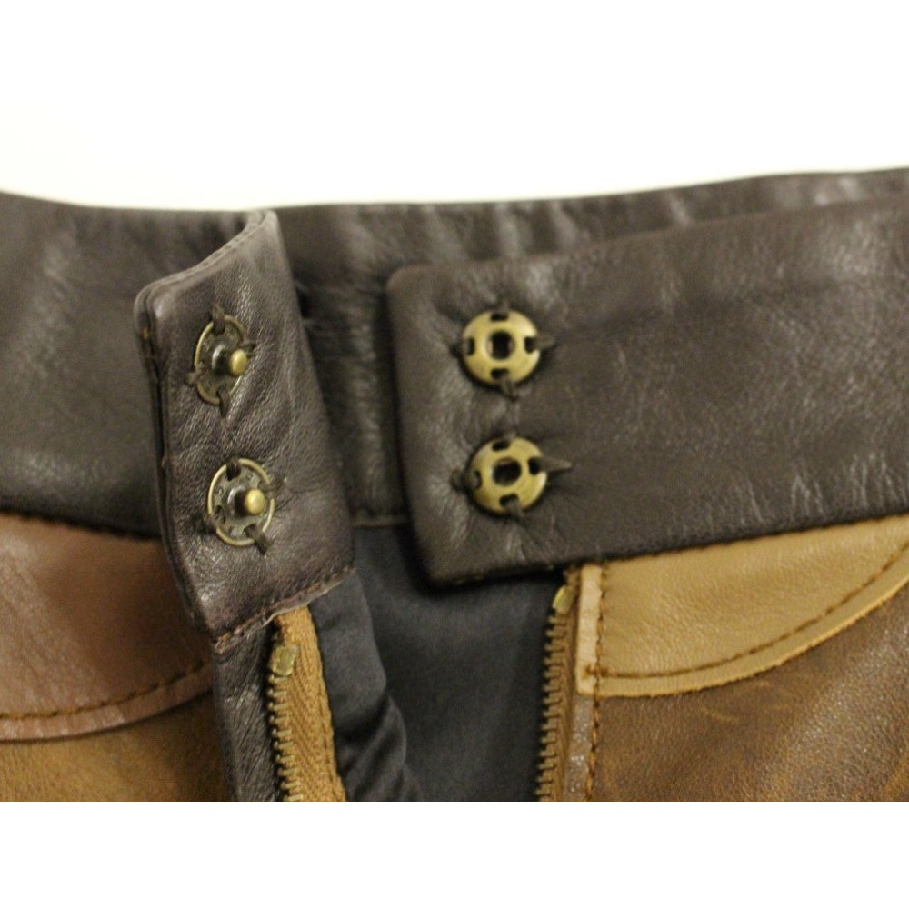 Dolce & Gabbana Eleganter Leder-Patchwork-Rock