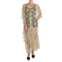 Dolce & Gabbana Elegantes Graues Mini A-Linien Kleid mit lila Tulpe