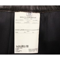Dolce & Gabbana Eleganter Leder-Patchwork-Rock