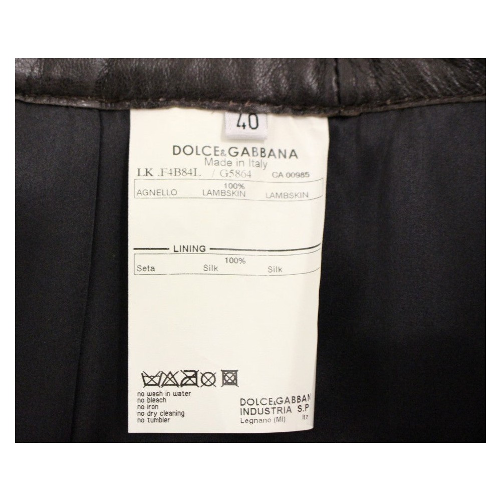 Dolce & Gabbana Eleganter Leder-Patchwork-Rock