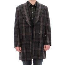Dolce & Gabbana Sicilia Karierter Mantel aus einer Wollmischung
