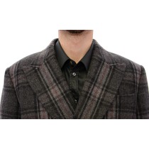 Dolce & Gabbana Sicilia Karierter Mantel aus einer Wollmischung