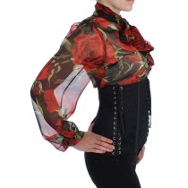 Dolce & Gabbana Eleganter schwarzer Korsettgürtel aus geblümtem Brokat