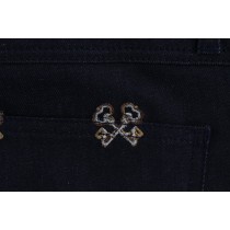 Dolce & Gabbana Elegante bestickte Slim Fit Denim Jeans